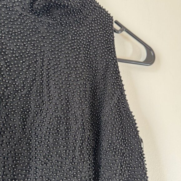 Carmen Marc Valvo Beaded Moc Neck Top - Picture 2 of 13